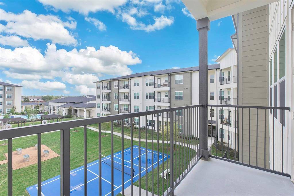 Private Balcony with storage closet