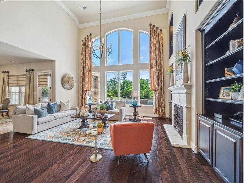 What a view with your floor to ceiling windows. It is like the outdoors becomes part of your home.