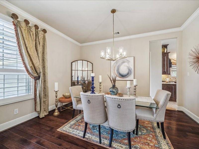 Another view of the dining room.  Note the entryway to the Gourmet Kitchen.