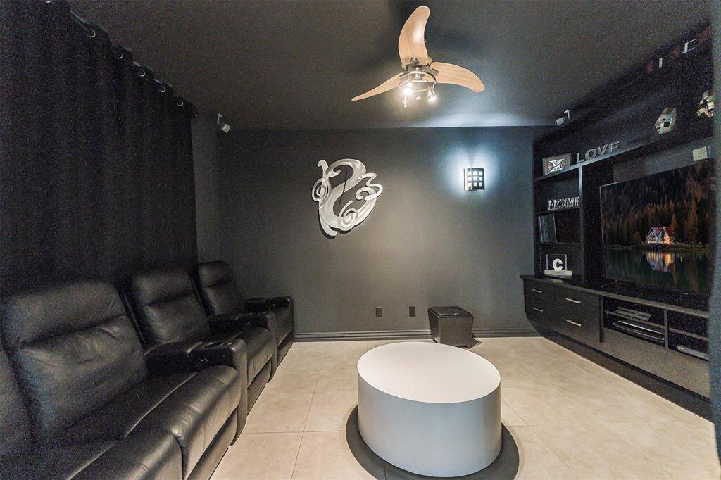 Check out this media room.  Perfect for movie night.