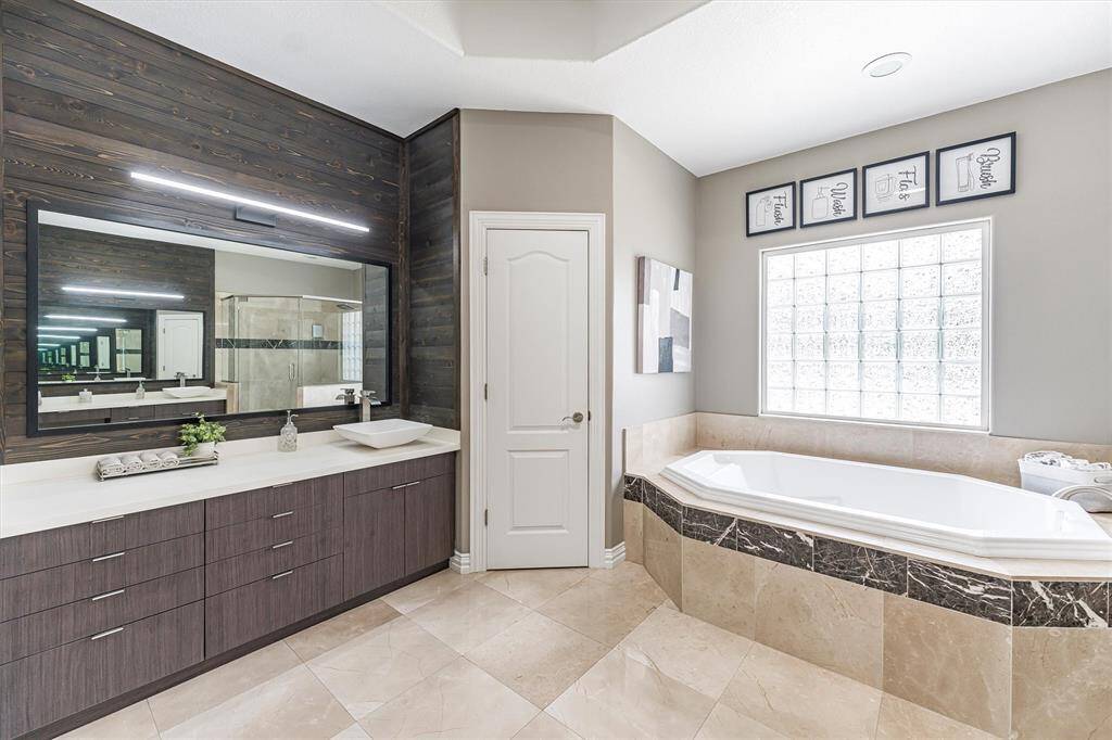 There is custom cabinetry all through out this gorgeous home.