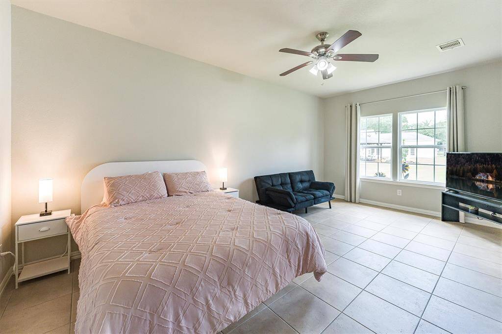 Bedroom area in guest home.