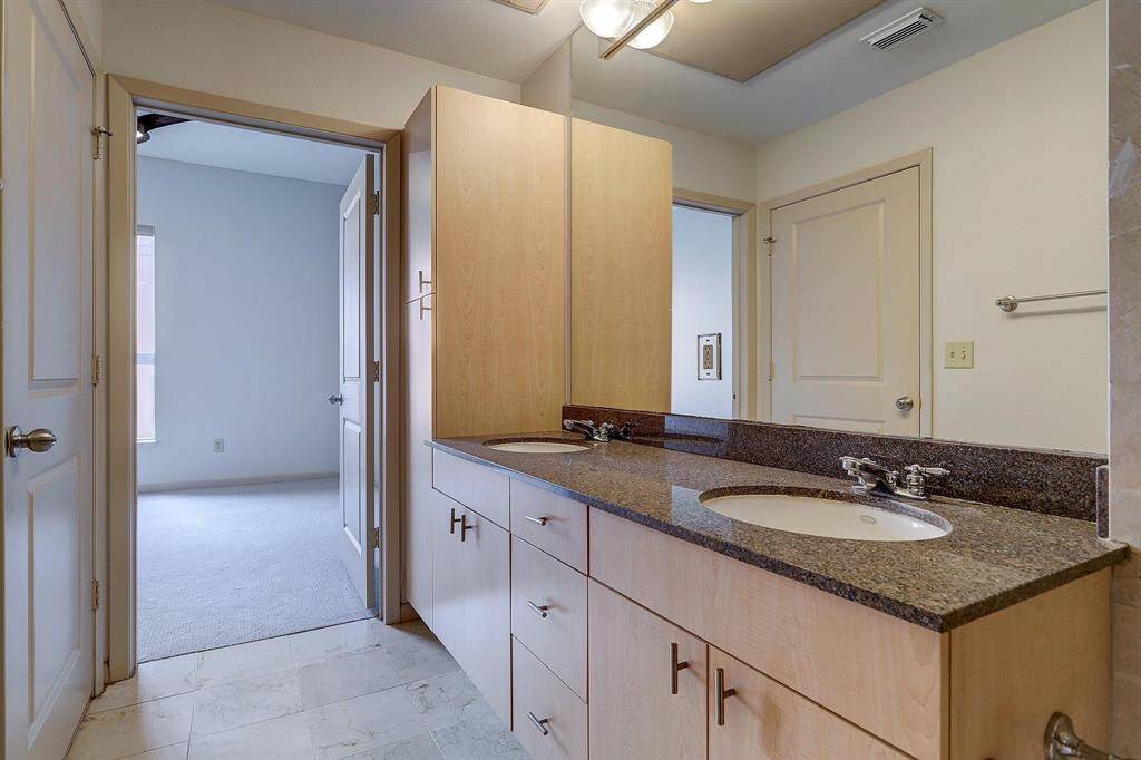 Storage space is endless in this bathroom!