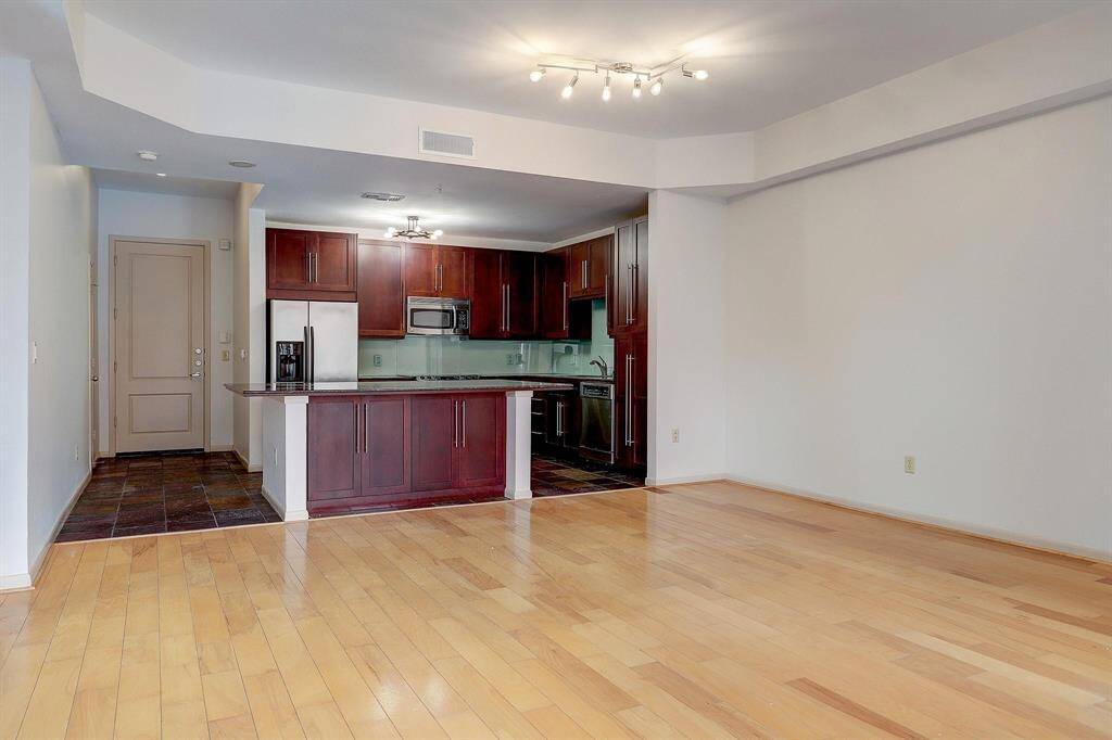 The kitchen opens up directly to the living room, making this the ideal set up for entertaining.