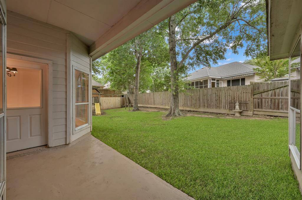 Large covered patio.