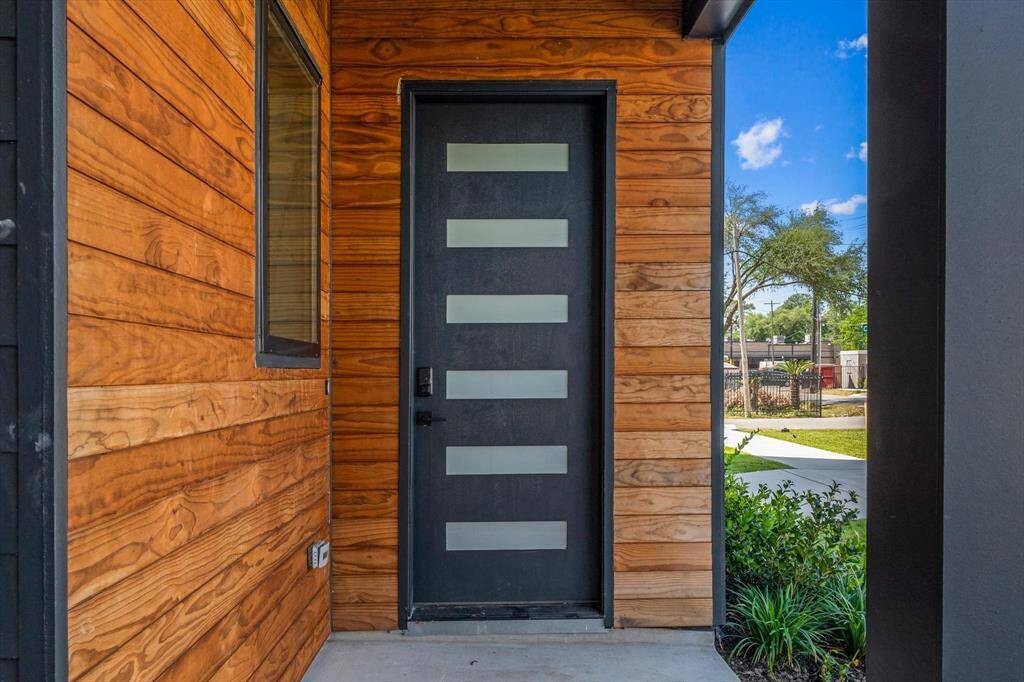 Wood Feature Entryway/ covered patio.