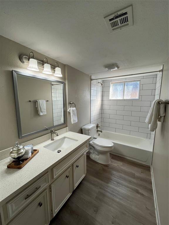 Updated secondary hall bath.