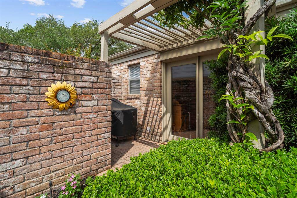 A secret side patio just off the breakfast area provides the perfect spot for grilling, offering convenience for outdoor cooking.