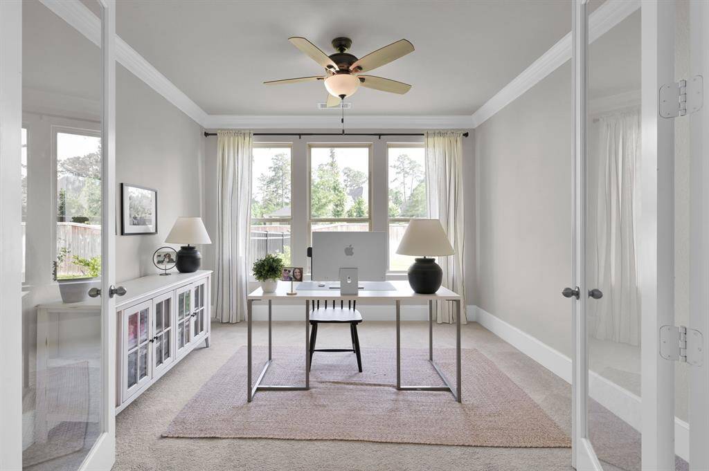 French doors were added to office.  This space could also be utilized as a formal dining if desired.