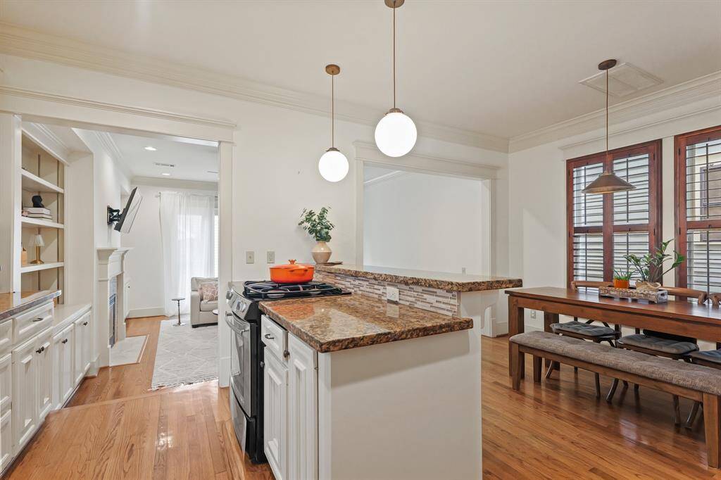 Overlooking the breakfast area, offering a bright and inviting space for casual dining.