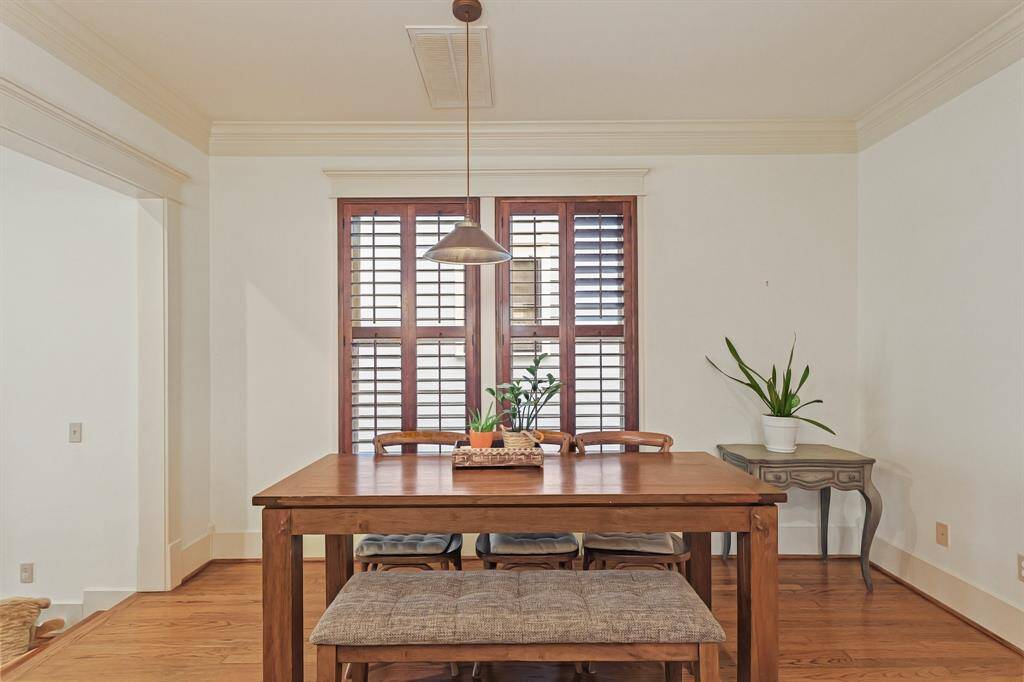 Plantation shutters add a timeless touch and enhance both privacy and light control.