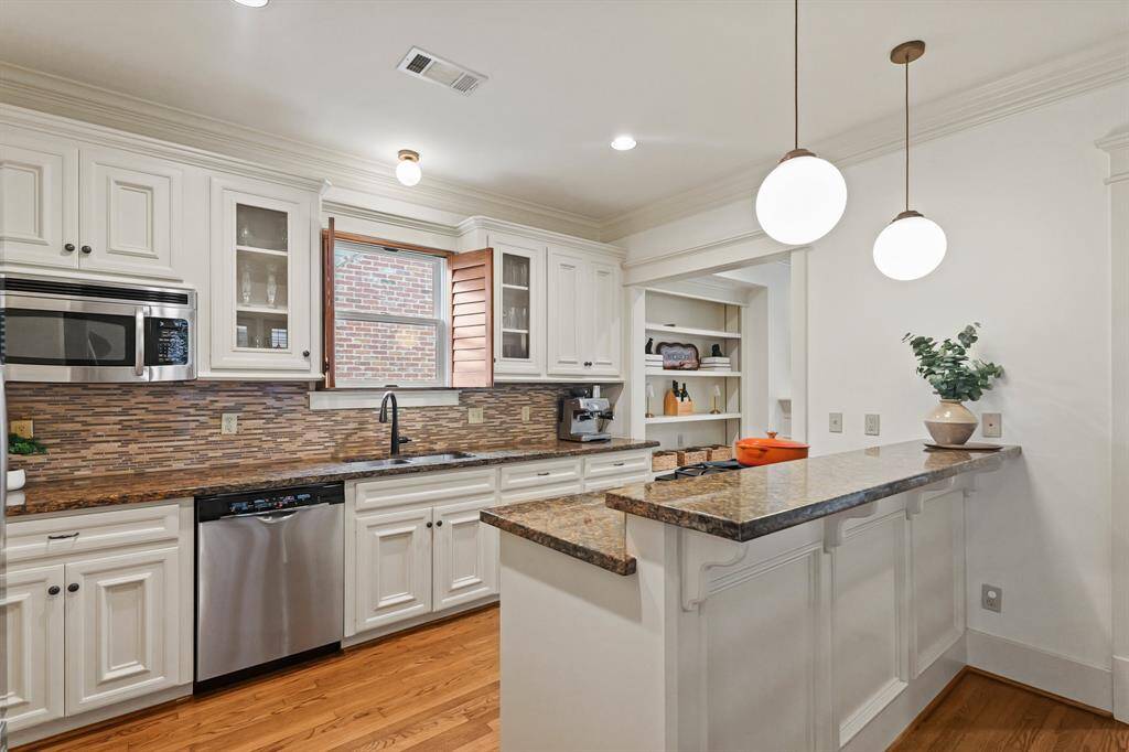 Crisp white cabinetry, providing a clean, bright, and timeless look.