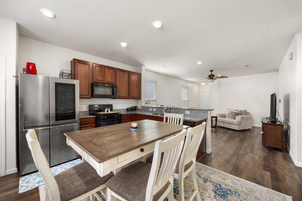 Kitchen Dining Room Combo overlooking Living/Family room