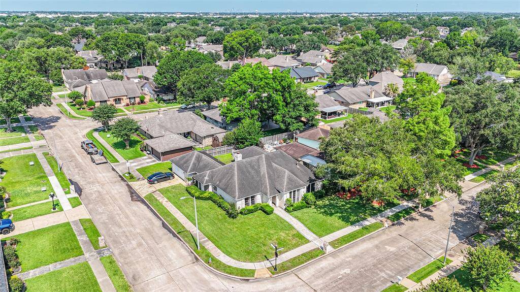 Views from above of the beautiful corner lot.