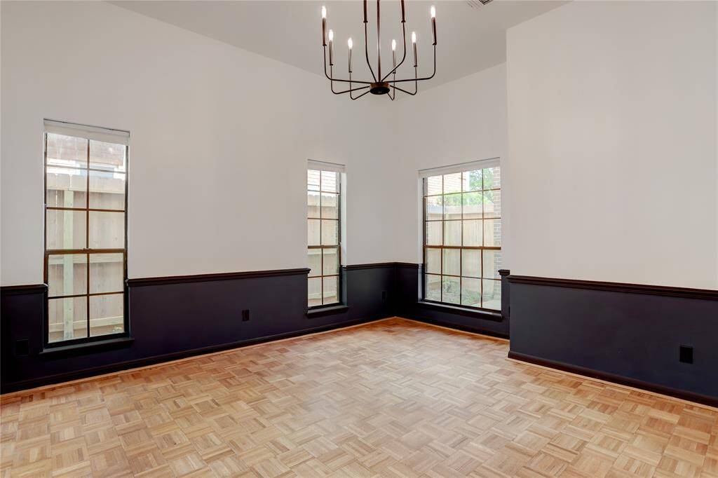 Flexible space for Dining Room, Home Office, Playroom or even a gym.