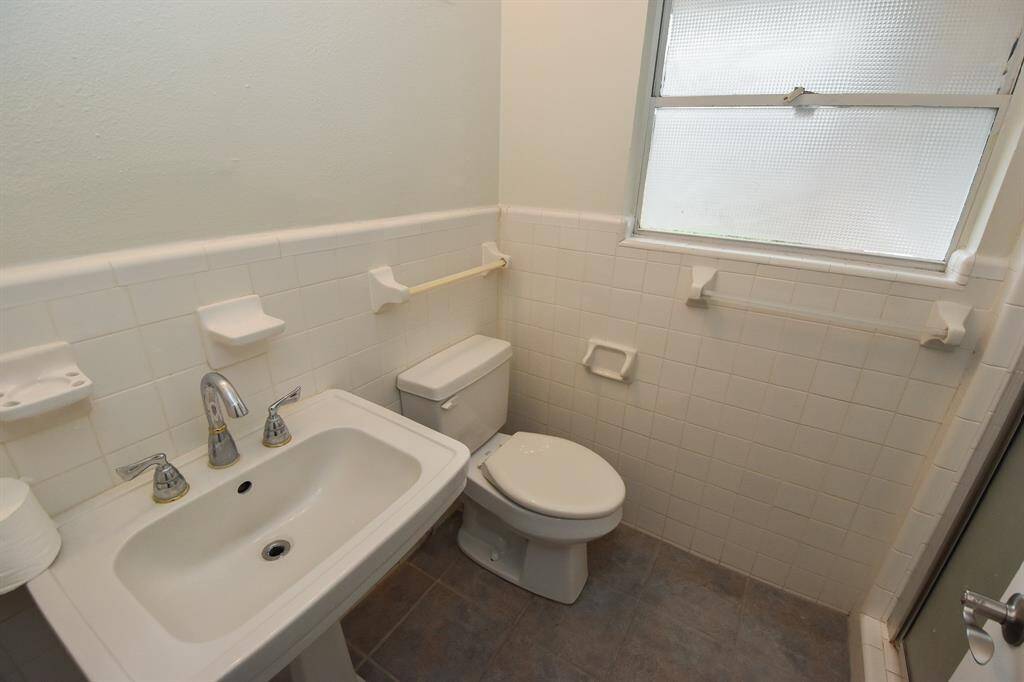 Master bathroom with shower.