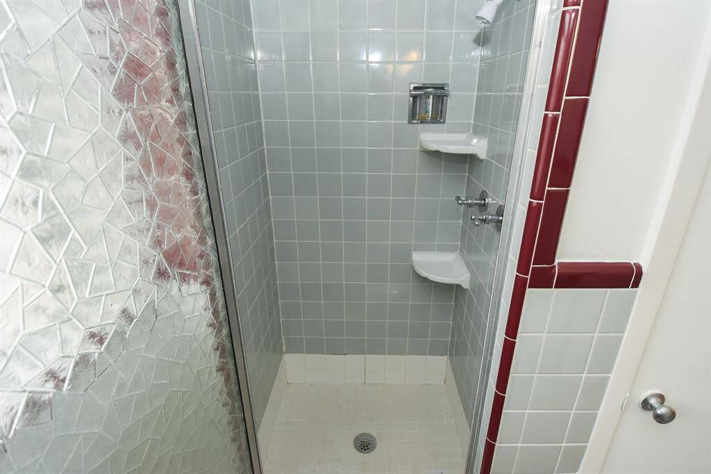 Standing shower.