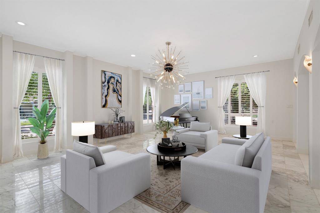 Front Den area with plenty of natural light and great for entertaining.