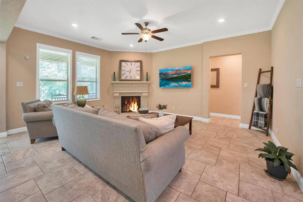 The large family room.