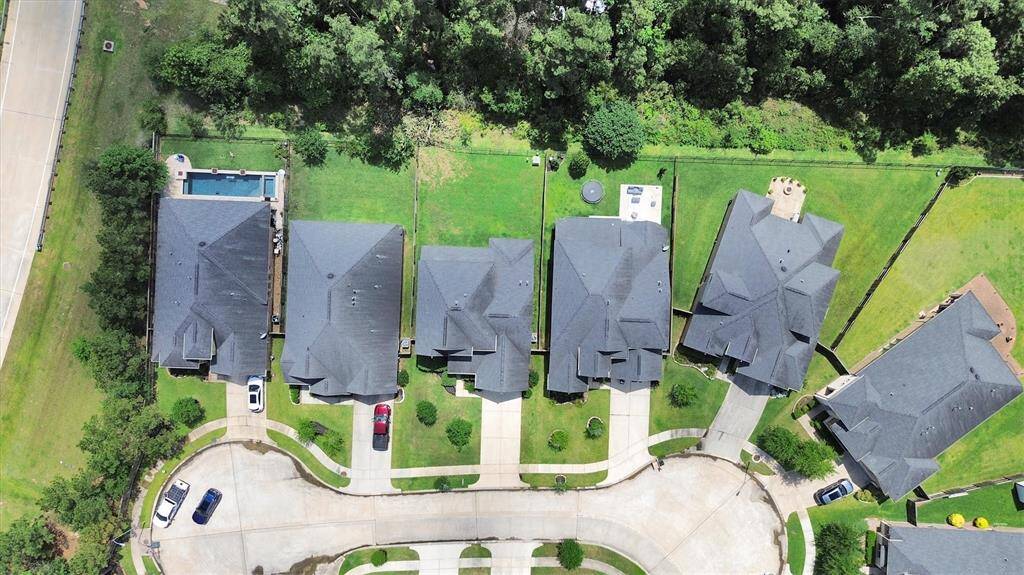 Aerial view of the home.