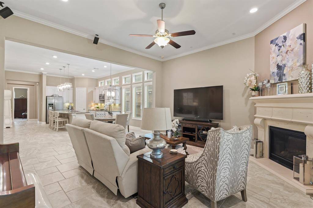 This living room is an entertainer's dream.