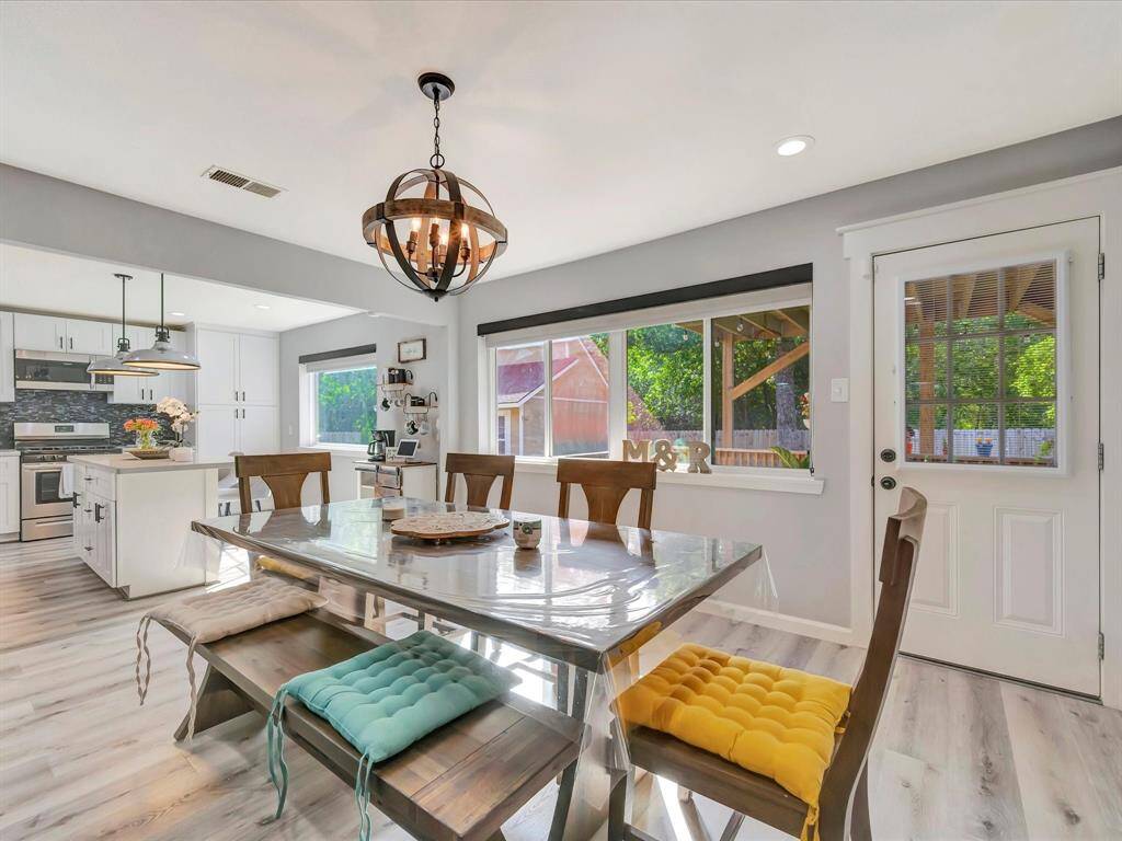 Large space can function both as dining and formal living