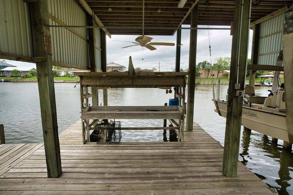 Jet ski area, Fish cleaning station & Covered Deck for relaxing.