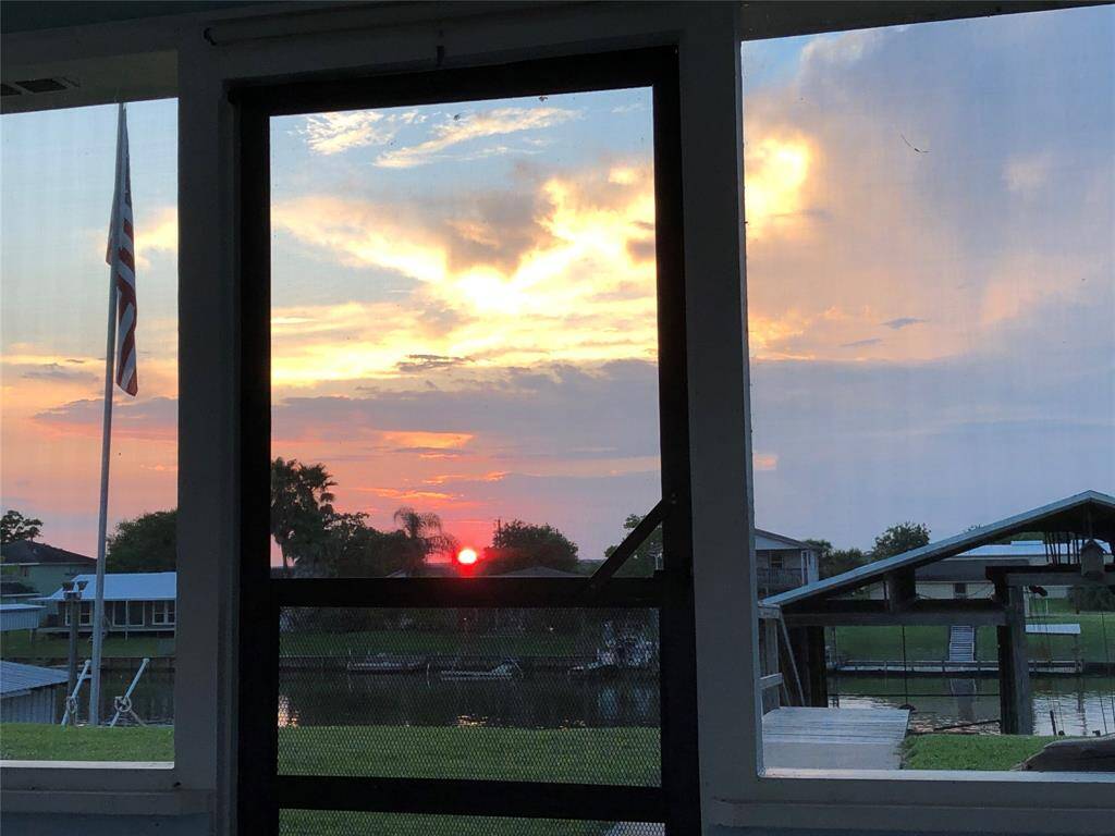 Relaxing on the back porch, watching the Sun Setting