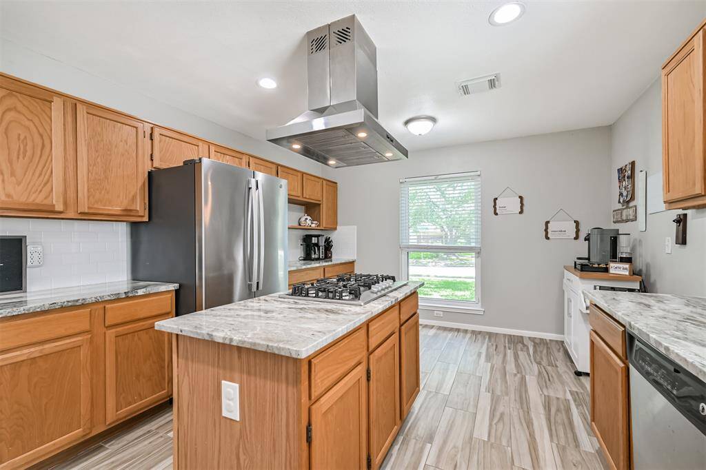 Tons of cabinet space and plenty of countertop space to work