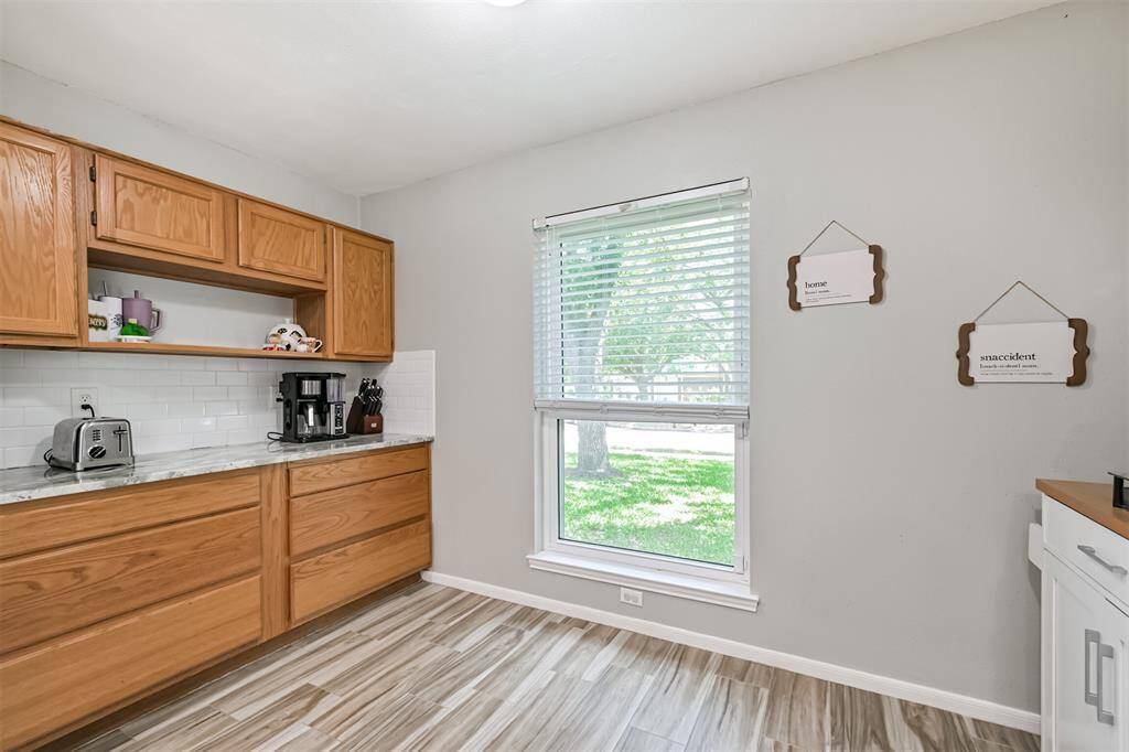 Breakfast area with additional cabinet space