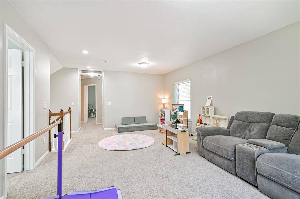 Lots of options in the upstairs game room area located at the top of the stairs
