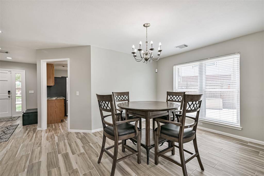 Formal dining off of the kitchen