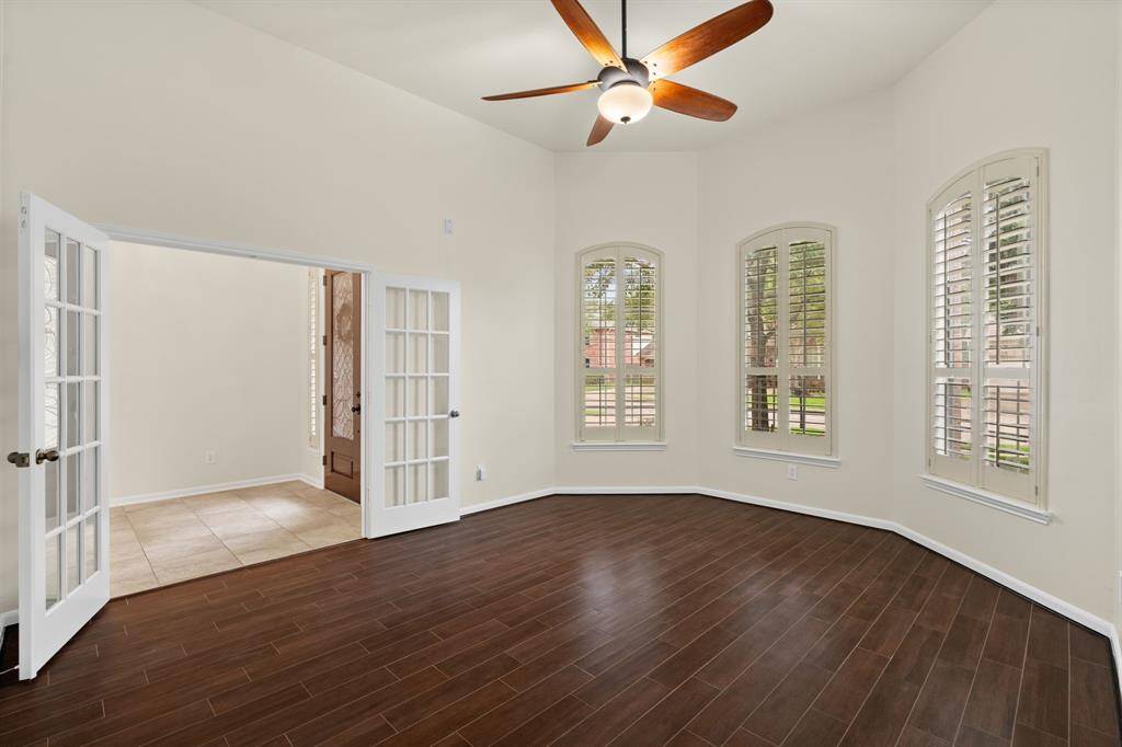 Work from home in a bright and spacious office, conveniently located just off the entrance for easy access.