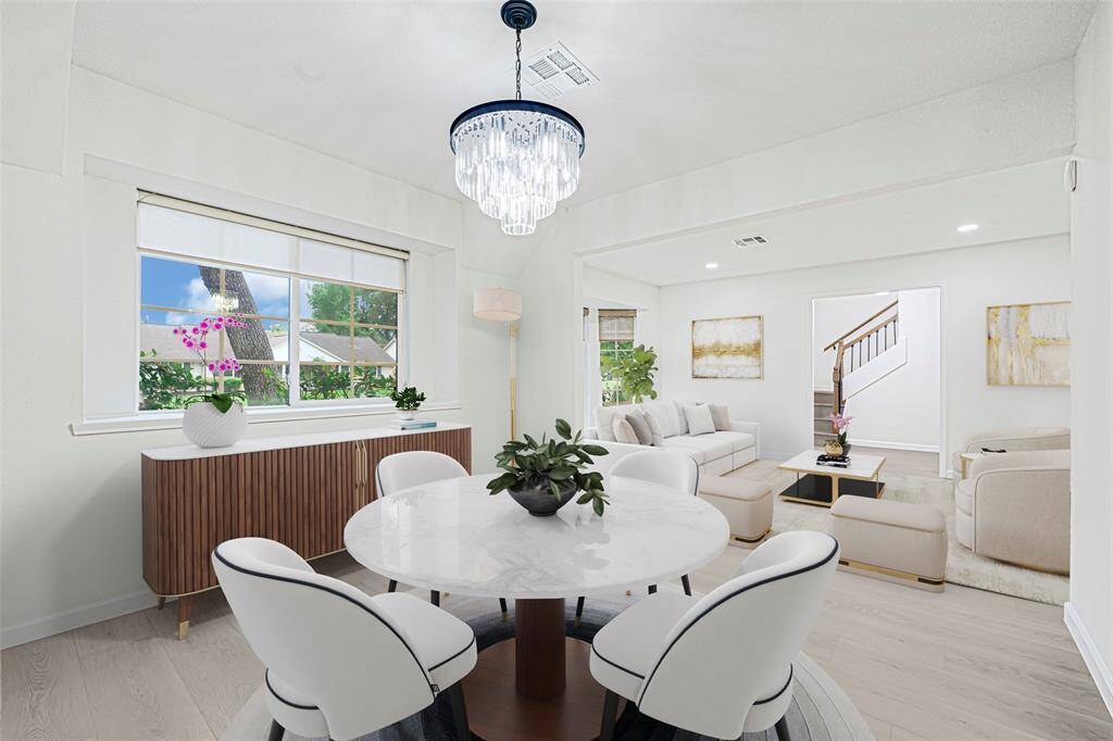 Virtually Staged Dinning Room & Formal Living Room