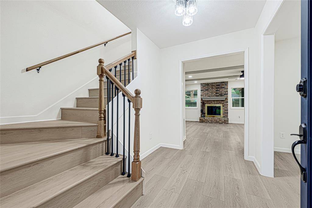 Staircase in front of the Home