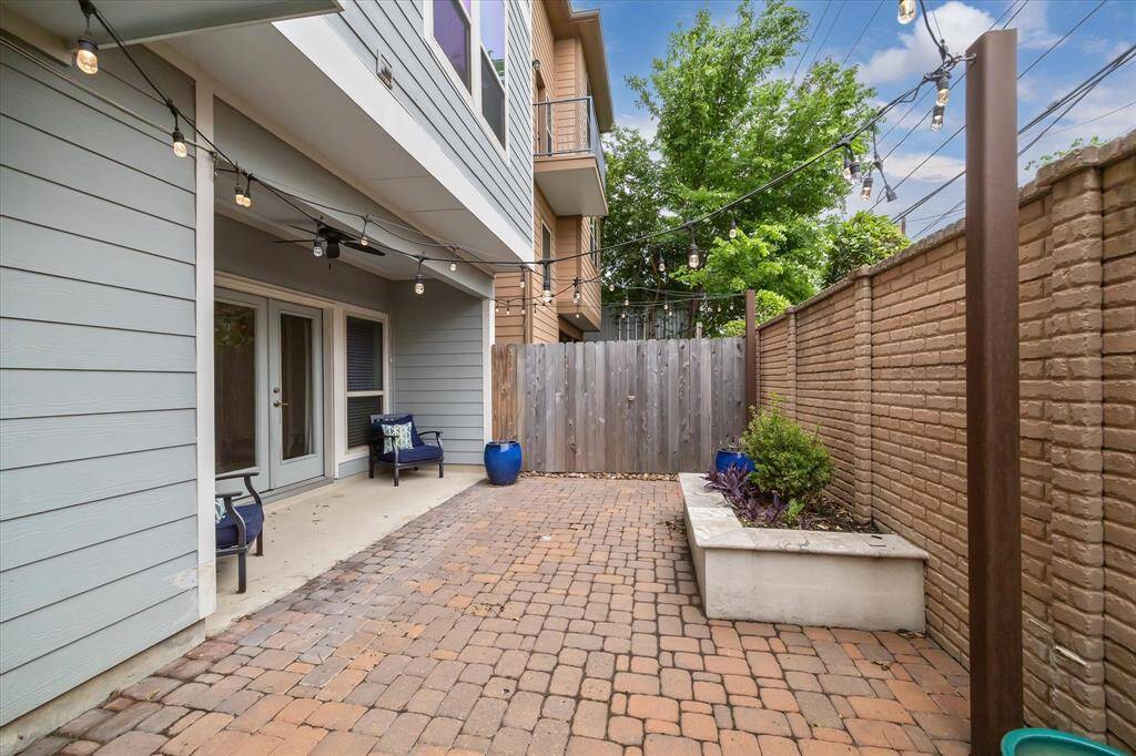 Alternate view of backyard patio.