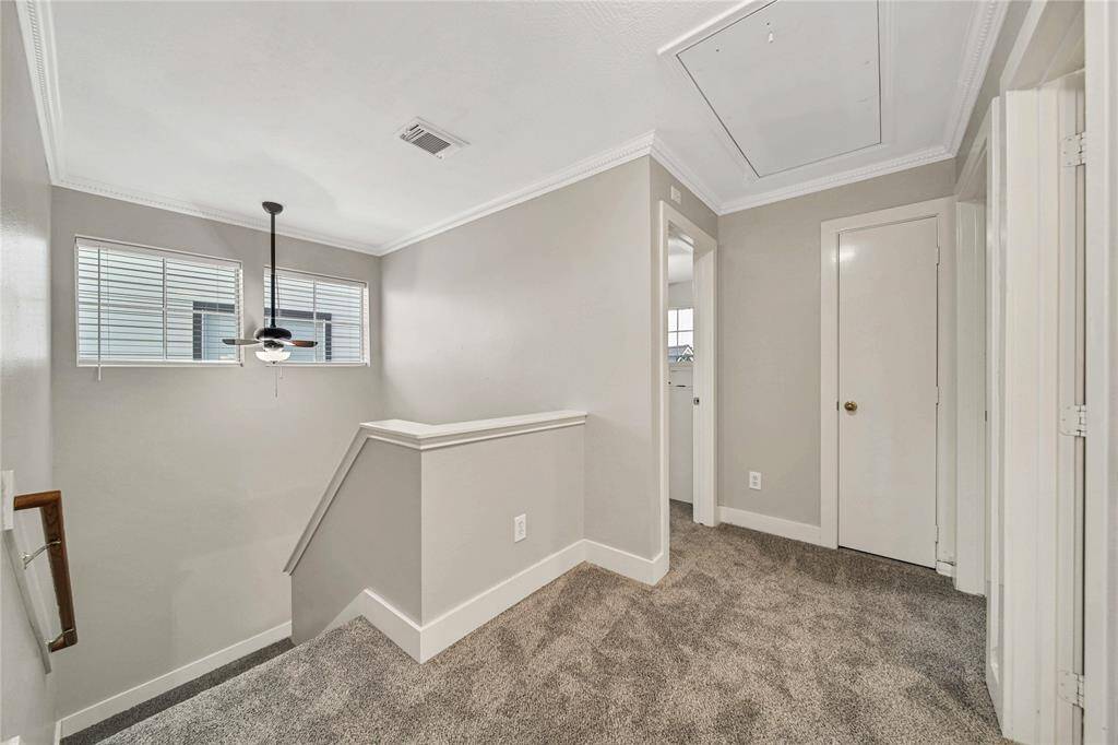 The entire upstairs features recently installed carpet.