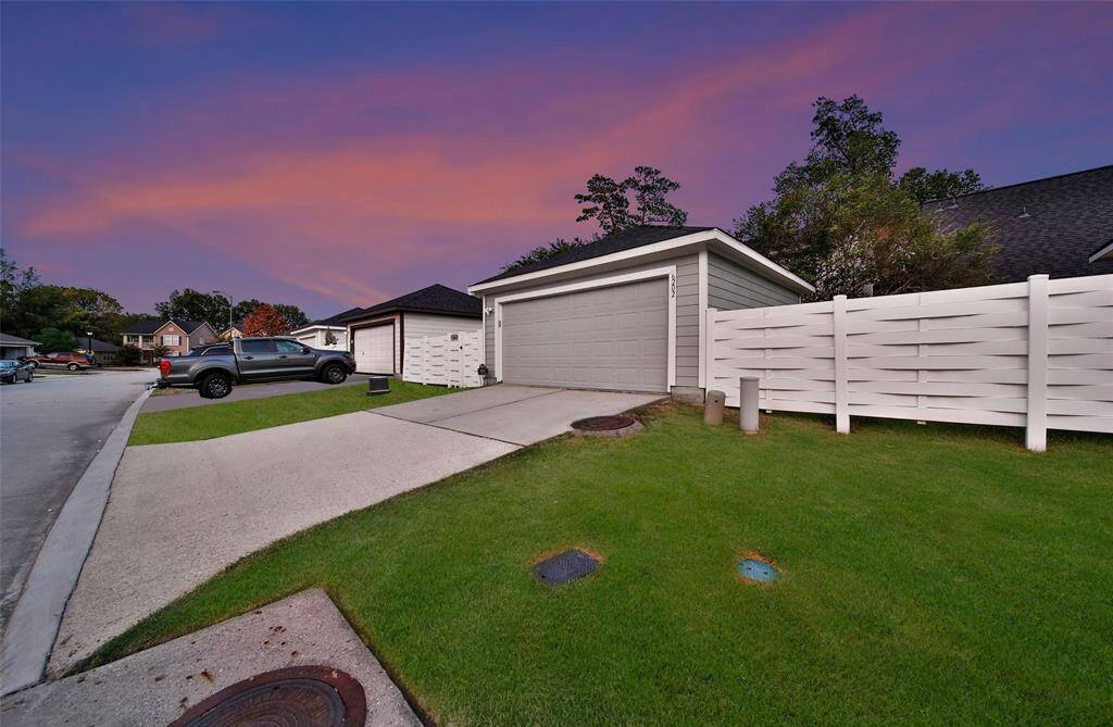Two-car garage.