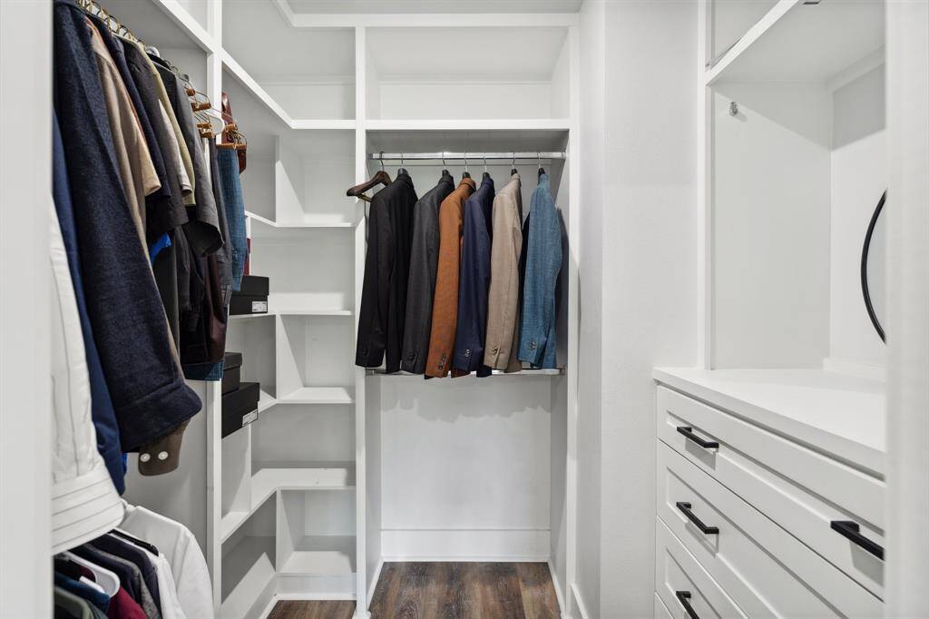 Walk-in closet #2 with built in dresser.