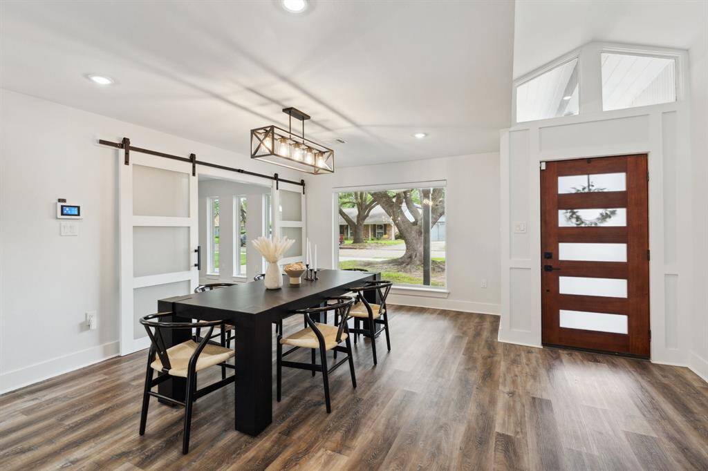 Open dining area with a view.
