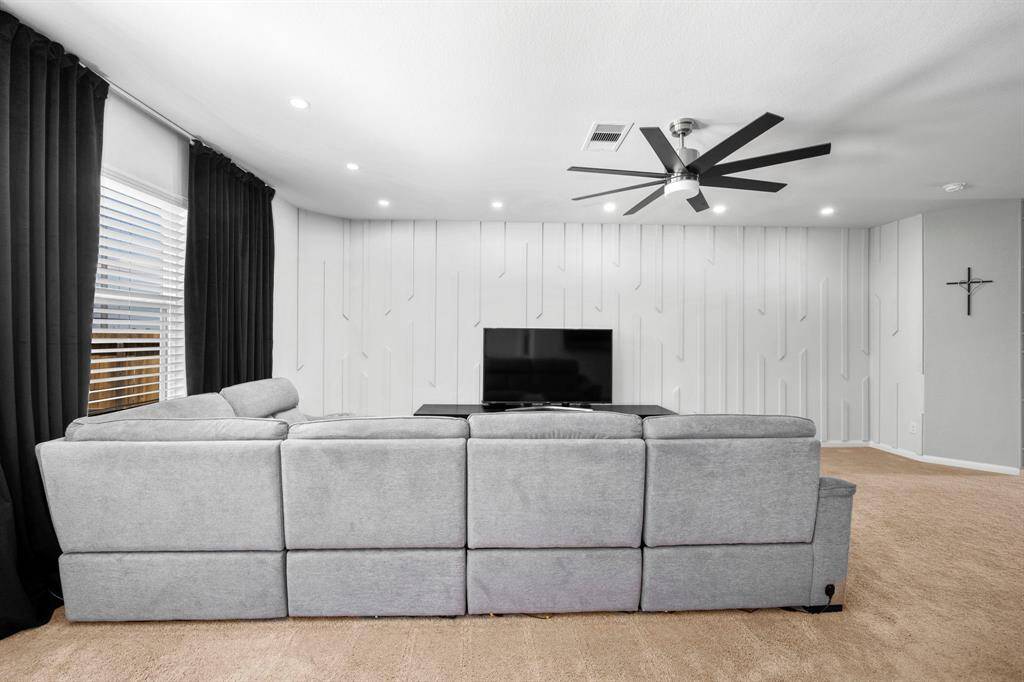 Another view of the living room from dining area.