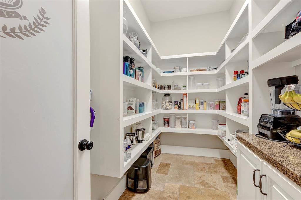 Spacious, walk-in pantry