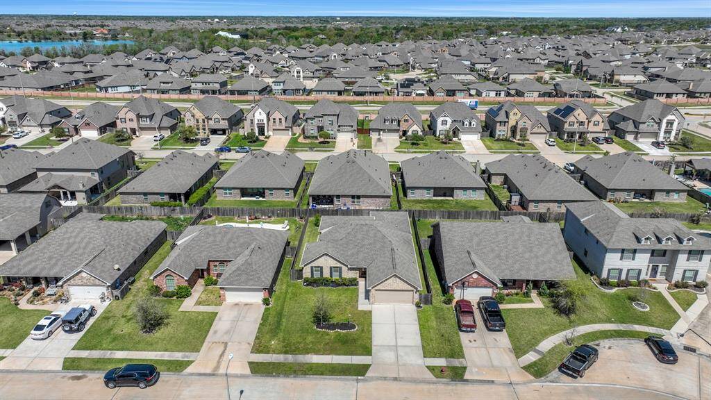 Aerial views of the home