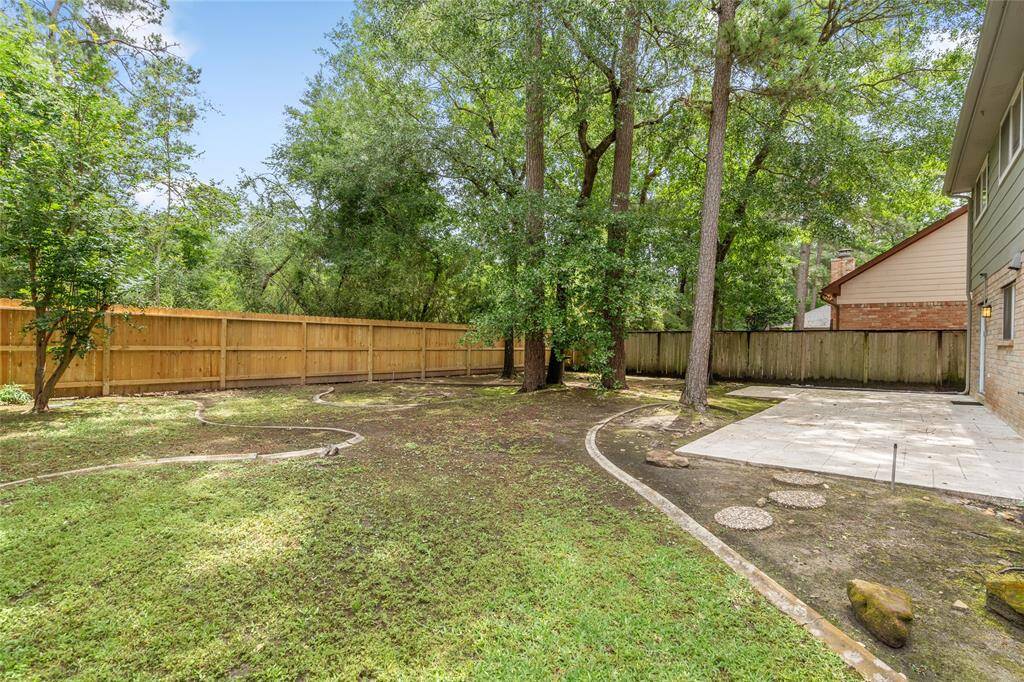 The back yard has so much space.