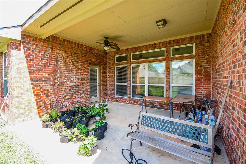Covered patio view