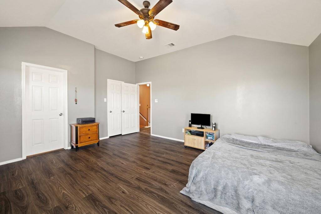 Another view of the oversized secondary bedroom.