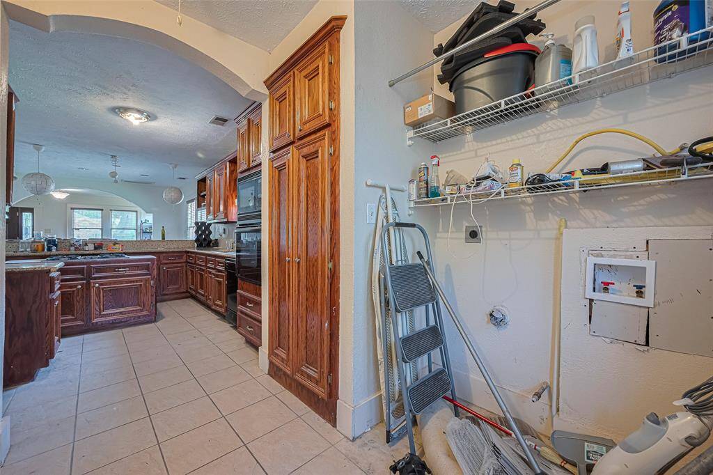 Laundry hook ups inside the home