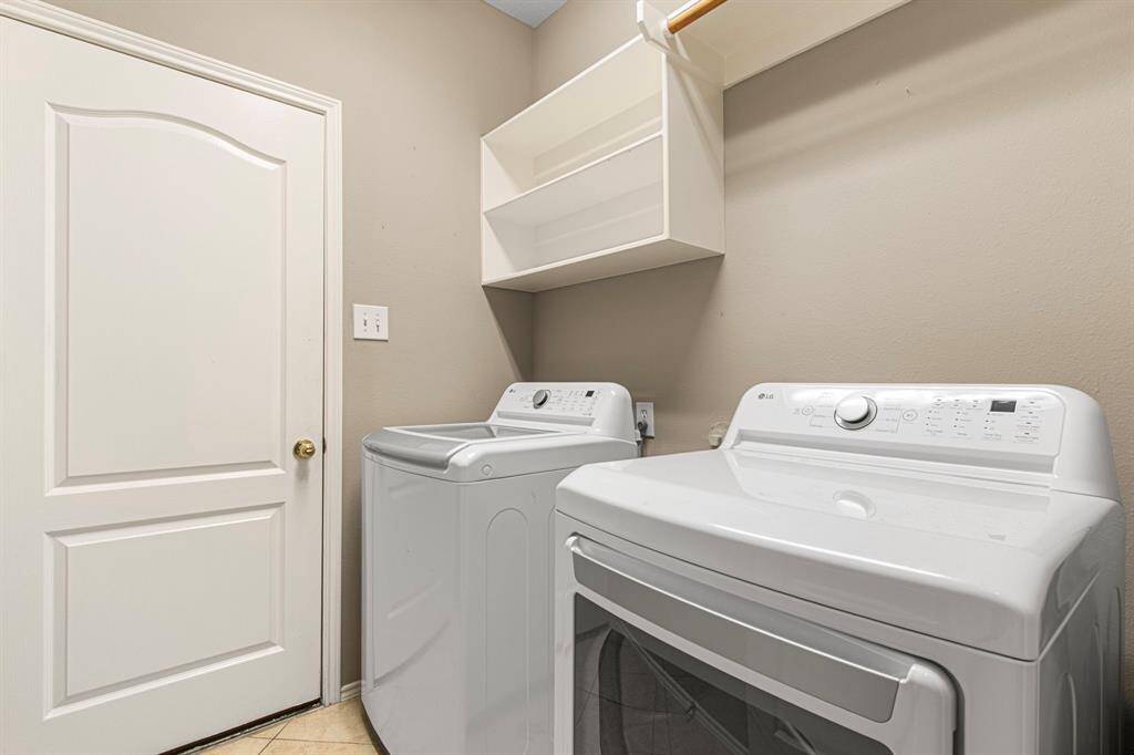 Washer/Dryer are negotiable. The utility room is conveniently located inside the home, with hallway access in the hallway adjoining the secondary bedrooms and with direct access to the garage on the other side.