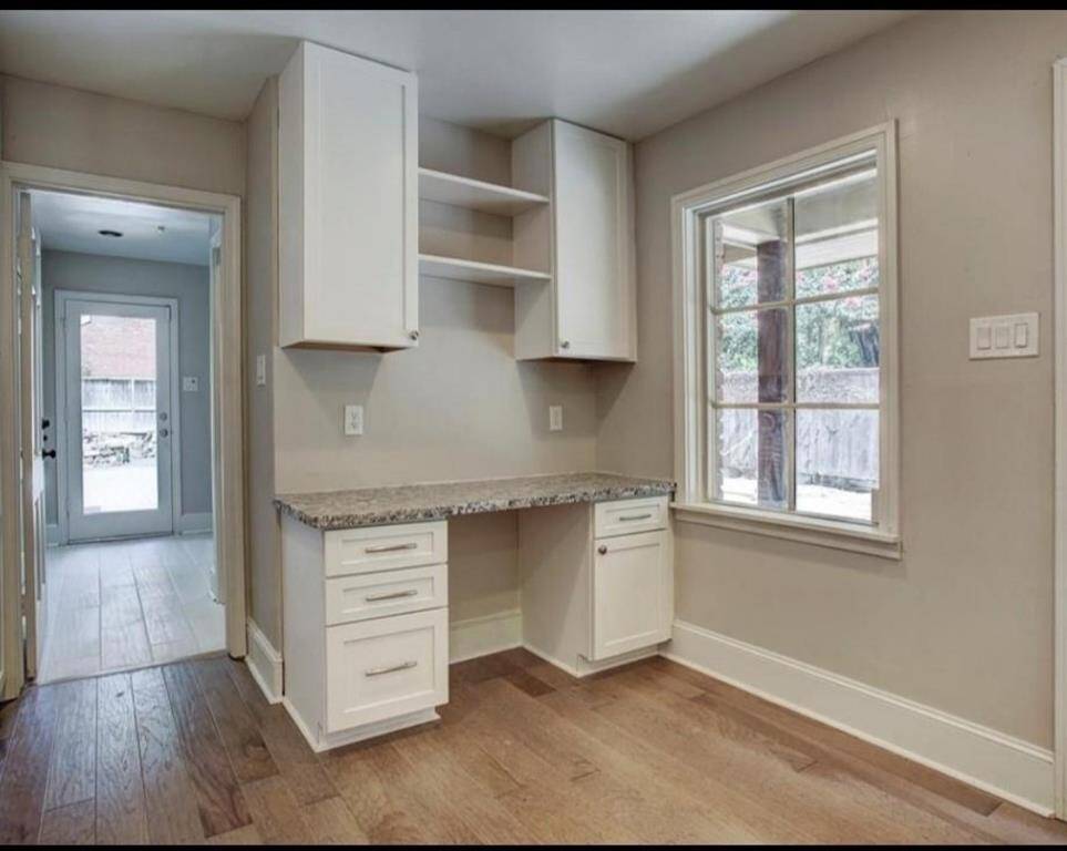Desk area, whether you are working from home, organizing recipes, or setting up a serving station for guest.