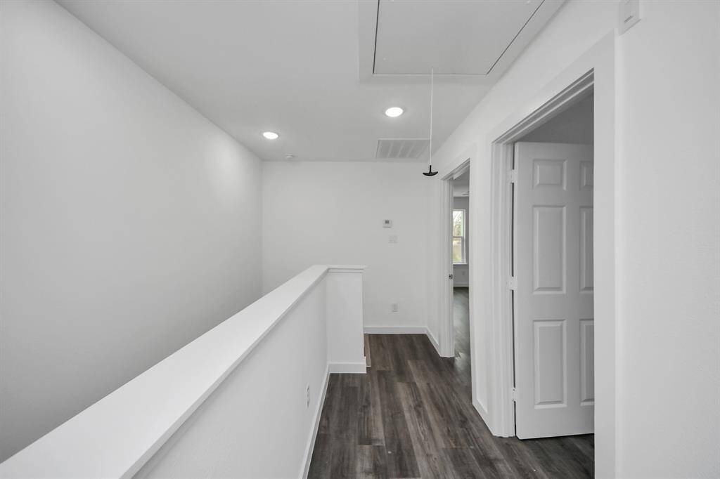 Right upstairs are the bedrooms.